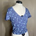 Cut & Paste Womens Blue Short Sleeve V Photo 8