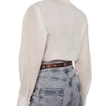 Ba&sh Toan Tie Front White Top Sz S Photo 2