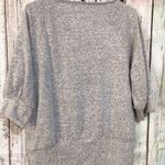 Adrienne Vittadini Gray & White Sweater 3/4 Sleeves Size Large 💕 Photo 9