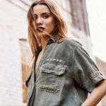 AG Adriano Goldschmied AG Anson Tencel And Linen Blend Top size xs Photo 3