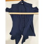Rags & Couture Cardigan Womens XL Navy Open Front Cold Shoulder Travel Workwear Blue Photo 5