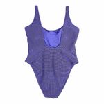 Aerie  Lurex Crinkle Babewatch One Piece Swimsuit Purple Size XL Photo 3