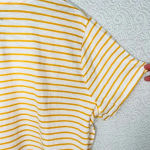 Madewell 3XL Yellow Gold Striped V-Neck T-Shirt Short Sleeve Eco-Friendly Photo 7