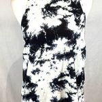 SheIn Black and white tie dye twisted racerback sports active tank size small Photo 3