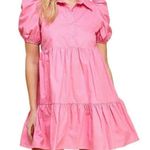 TCEC Pink Puff Sleeve Dress Photo 0
