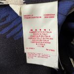 MARNI Silk Crepe Sleeveless Floral V Neck Blue Blouse Size 6 EU 42 Photo 6