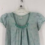 Croft & Barrow  Intimates Short Sleeve Floral Top Womens Medium Blue Photo 1