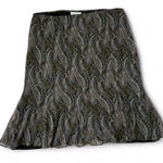 Charter Club Paisley Print Midi Silk Skirt Womens Size 12 Lined Grunge Gothic Photo 0