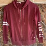 Victoria's Secret Victoria’s Secret Angel Burgundy Zip Up Hoodie Size Small Photo 0