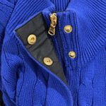Ralph Lauren  Women's Size L Blue Cable Knit Full Zip Cardigan Sweater Classic Photo 3