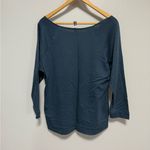 Indoorsy Blue Off The Shoulder Shirt Photo 1