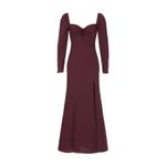 Staud Burgundy fitted body Cotton Blend Josephine Maxi Dress Women’s Size 4 Red Photo 1