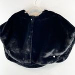 Talbots  Faux Fur Cropped Shrug Vest Black Medium Photo 9
