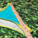 Cupshe  Swim Bikini Bottom Swimwear Blue/Yellow size Large NWOT Crochet detail Photo 6