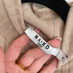 NA-KD  Beige Ribbed Mock Neck Midi Dress  Photo 6