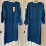 Veronica Beard  Rome Asymmetrical Midi Tunic Top French Blue Size 4 TOP‎ ONLY NEW Photo 2