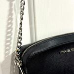 Michael Kors Jet Set Item Large East West Black Silver Crossbody Bag Photo 5