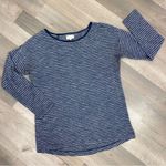 Lou & grey Striped Knit Tunic Pullover Top Blue Large Photo 9