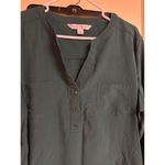 Green Lilac Bloom Womens XL Button Photo 1