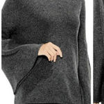 Vince Camuto NEW All Over Rib Bell Sleeve Sweater Charcoal Womens Size Petite S Photo 0