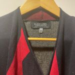 Evan Picone  Black Label Cardigan with Red Accents Photo 2