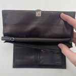 Ralph Lauren Vtg Lauren  Wallet Croc Embossed Brown Leather Checkbook Pocketbook Photo 8