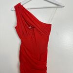 House Of CB  Valentina Asymmetric Cutout One-Shoulder Midi Dress Scarlet X-Small Photo 6