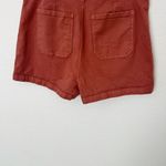 Loft [] Rust Red Welt Pocket High Rise Denim Shorts Flat Front Stretch Size 31 12 Photo 6