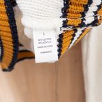 Kendall + Kylie Womens Cable Knit Sweater Size L White Cropped Preppy Classic Varsity Old Money Photo 4