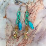 Handmade Star Confetti Glass Jar Ice Cream Cone Charms Plastic Chain Earrings Photo 6