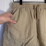 Quince 100% European Organic Linen Pull On Drawstring Shorts Driftwood Tan Sz M Photo 3