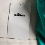 Nike  Women's Athletic One Piece Swimsuit Blue and Green Cut Out Back Sz L Photo 5