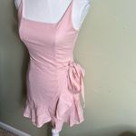 Princess Polly  Cottage Hill Light Pink Faux wrap ruffle Mini Dress, size 0 Photo 2