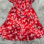 Torrid Midi Cotton Clip Dot Lace Up Smocked Dress Shady Rose Size 1X Boho Relax Photo 6