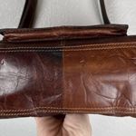 Jack Georges Tuscana Classico Crossbody Hobo Bag Purse Cherry Brown Leather Photo 6