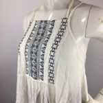 Sun & Shadow  Embroidered Strappy Flowy Gauze Tank Photo 6