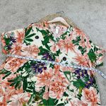 H&M  Women’s Tropical Resort Relaxed Multicolor Shortsleeve Tunic Top Dress XL Photo 13