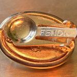 Fendi  Signed Single Vintage Gold Tone Clip on Earring Photo 4