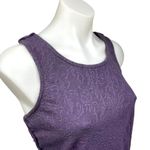 Free People Floral Cotton Purple Sleeveless Round Crochet Peplum Tank Top Size S Photo 7