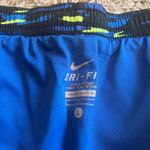 Nike  Dri-Fit Blue / Green Athletic Short Size Large Photo 2