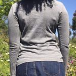 Gray Long Sleeve Crew Neck T Photo 2