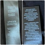 Chico's Travelers Black Front White Stripes Slinky Pullover Dress Size Medium Photo 7