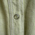 J.Jill  Linen Blend‎ Jacket Snap Front Lightweight Chartreuse Green Size M Photo 3
