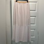 BCBGMAXAZRIA New  White Striped Maxi Skirt Photo 9