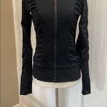 Athleta Zippy Jacket in Black Hooded Ruched Full Zip Size XS Photo 5