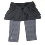 Athleta Skort Capri Leggings Black and Gray Size S Photo 2