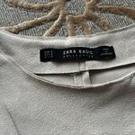 ZARA  | Suede Like Knot Top Silver Gray Small Photo 1