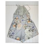 Finders Keepers Gray Watercolor Floral Romper Sz Small Photo 1