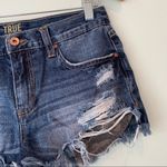 True Craft  Distressed Fringed Denim Jean Shorts 5 Photo 1