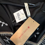 Paper Crane NWT  size medium mini‎ skirt black with bronze white embellisments Photo 4